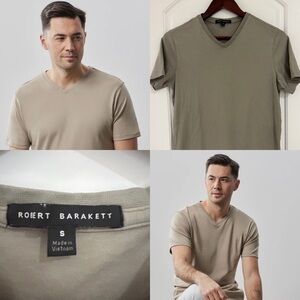 Robert Barakett Men's V-Neck T-Shirt - Olive